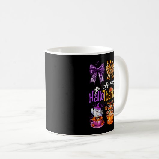 Happy Hallothanksmas Coquette Bow Coffee Latte Can Kaffeetasse (VorderseiteRechts)