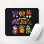 Happy Hallothanksmas Coquette Bow Coffee Latte Can Mousepad (Mit Mouse)