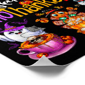 Happy Hallothanksmas Coquette Bow Coffee Latte Can Poster (Ecke)