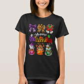 Happy Hallothanksmas Coquette Bow Coffee Latte Can T-Shirt (Vorderseite)