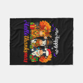 Happy Hallothanksmas Cows For Farmer  Fleecedecke (Vorderseite (Horizontal))