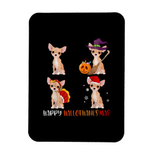 Happy Hallothanksmas Cute Hexe Türkei Santa Magnet