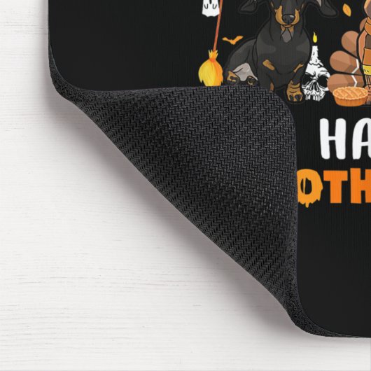 Happy Hallothanksmas Dackel Hund Lover Halloween Mousepad (Ecke)
