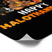 Happy Hallothanksmas Dackel Hund Lover Halloween Poster (Ecke)