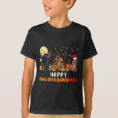 Happy Hallothanksmas Dackel Hund Lover Halloween T-Shirt (Vorderseite)