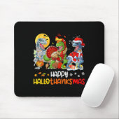 Happy Hallothanksmas Erntedank Dinosaur T Rex T Mousepad (Mit Mouse)