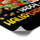 Happy Hallothanksmas Erntedank Dinosaur T Rex T Poster (Ecke)