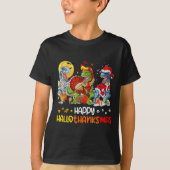 Happy Hallothanksmas Erntedank Dinosaur T Rex T T-Shirt (Vorderseite)