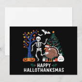 Happy Hallothanksmas Feiertagssaison Geschenk Fall Feiertagskarte (Vorne/Hinten)