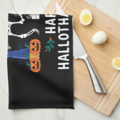 Happy Hallothanksmas Feiertagssaison Geschenk Fall Geschirrtuch (Viertel Falte)