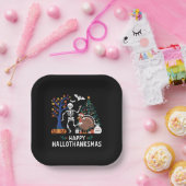 Happy Hallothanksmas Feiertagssaison Geschenk Fall Pappteller (Party)