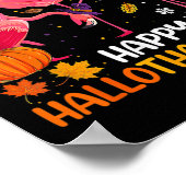 Happy Hallothanksmas Flamingo Poster (Ecke)