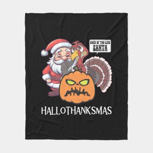 Happy Hallothanksmas Fleecedecke (Vorderseite)