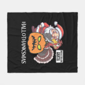 Happy Hallothanksmas Fleecedecke (Vorderseite (Horizontal))
