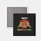 Happy Hallothanksmas Fun Holiday Saison Mashup Magnet (Vorderseite/Rückseite)