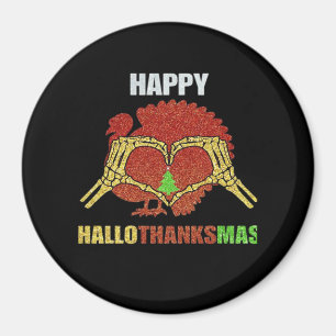 Happy Hallothanksmas Fun Holiday Saison Mashup Magnet