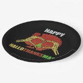 Happy Hallothanksmas Fun Holiday Saison Mashup Pappteller (Schrägansicht)