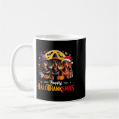 Happy Hallothanksmas Funny Dackel Dog Lover Dog Kaffeetasse (Links)