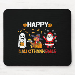 Happy Hallothanksmas Funny Halloween Erntedank Mousepad
