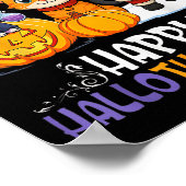 Happy Hallothanksmas Funny Halloween Thanksgiving  Poster (Ecke)