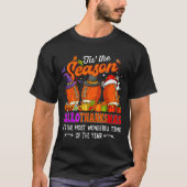 Happy Hallothanksmas Funny Halloween Thanksgiving  T-Shirt (Vorderseite)