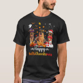 Happy Hallothanksmas German shepherd Dog Halloween T-Shirt (Vorderseite)