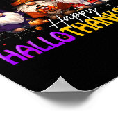 Happy Hallothanksmas Gnome Halloween Erntedank Poster (Ecke)