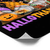 Happy Hallothanksmas Gnome Halloween Erntedank Poster (Ecke)