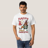 Happy Hallothanksmas Gnome Halloween Erntedank T-Shirt (Vorne ganz)