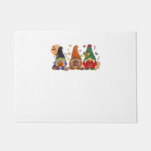 Happy Hallothanksmas Gnomes Halloween Erntedank Fußmatte