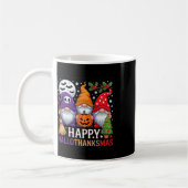 Happy Hallothanksmas Gnomes Halloween Erntedank Kaffeetasse (Links)