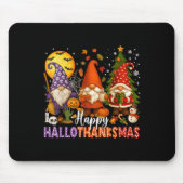 Happy Hallothanksmas Gnomes Halloween Erntedank Mousepad (Vorne)