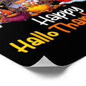 Happy Hallothanksmas Gnomes Halloween Erntedank Poster (Ecke)