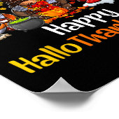 Happy Hallothanksmas Gnomes Halloween Erntedank Poster (Ecke)
