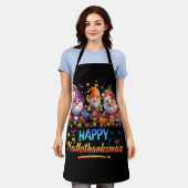 Happy Hallothanksmas Gnomes Halloween Erntedank Schürze (Getragen)