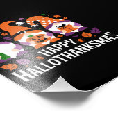 Happy Hallothanksmas Gnomes Lover Frohe Weihnachte Fotodruck (Ecke)