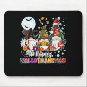 Happy Hallothanksmas Gnomes Lover Funny Halloween Mousepad (Vorne)