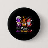 Happy Hallothanksmas Gnomes Lover Halloween Merry Button (Vorderseite)