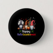 Happy Hallothanksmas Gnomes Lover Halloween Merry Button (Vorderseite)