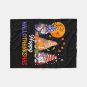 Happy Hallothanksmas Gnomes Lover Halloween Merry  Fleecedecke (Vorderseite (Horizontal))