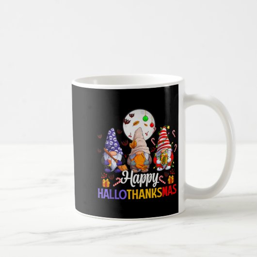 Happy Hallothanksmas Gnomes Lover Halloween Merry  Kaffeetasse (Rechts)