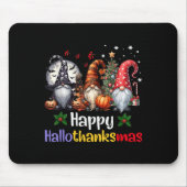 Happy Hallothanksmas Gnomes Lover Halloween Merry Mousepad (Vorne)