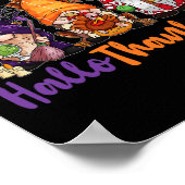 Happy Hallothanksmas Gnomes Lover Halloween Merry Poster (Ecke)