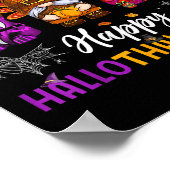 Happy Hallothanksmas Gnomes Lover Halloween Merry Poster (Ecke)