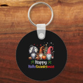 Happy Hallothanksmas Gnomes Lover Halloween Merry Schlüsselanhänger (Vorderseite)