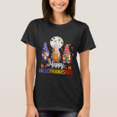 Happy Hallothanksmas Gnomes Lover Halloween Merry T-Shirt (Vorderseite)