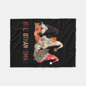 Happy Hallothanksmas Gnomes Pumpkins Halloween Chr Fleecedecke (Vorderseite (Horizontal))