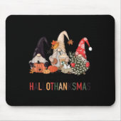 Happy Hallothanksmas Gnomes Pumpkins Halloween Chr Mousepad (Vorne)