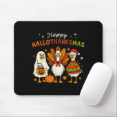 Happy Hallothanksmas Goose Halloween Thanksgiving Mousepad (Mit Mouse)
