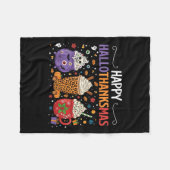 Happy Hallothanksmas Halloween Erntedank Christ Fleecedecke (Vorderseite (Horizontal))